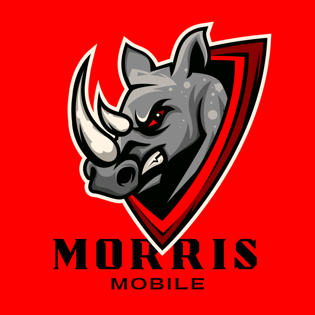 Morris Mobile Logo with red background
